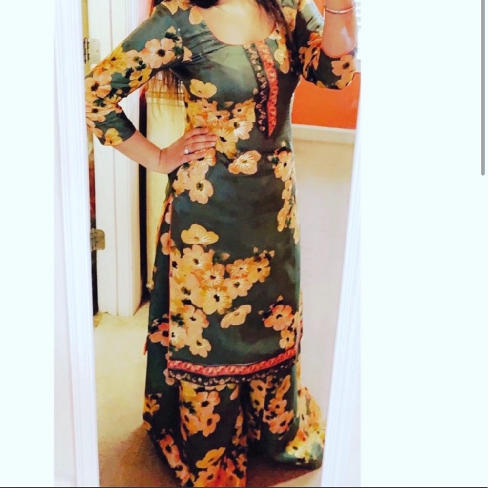 THREE PIECE SHARARA SUIT